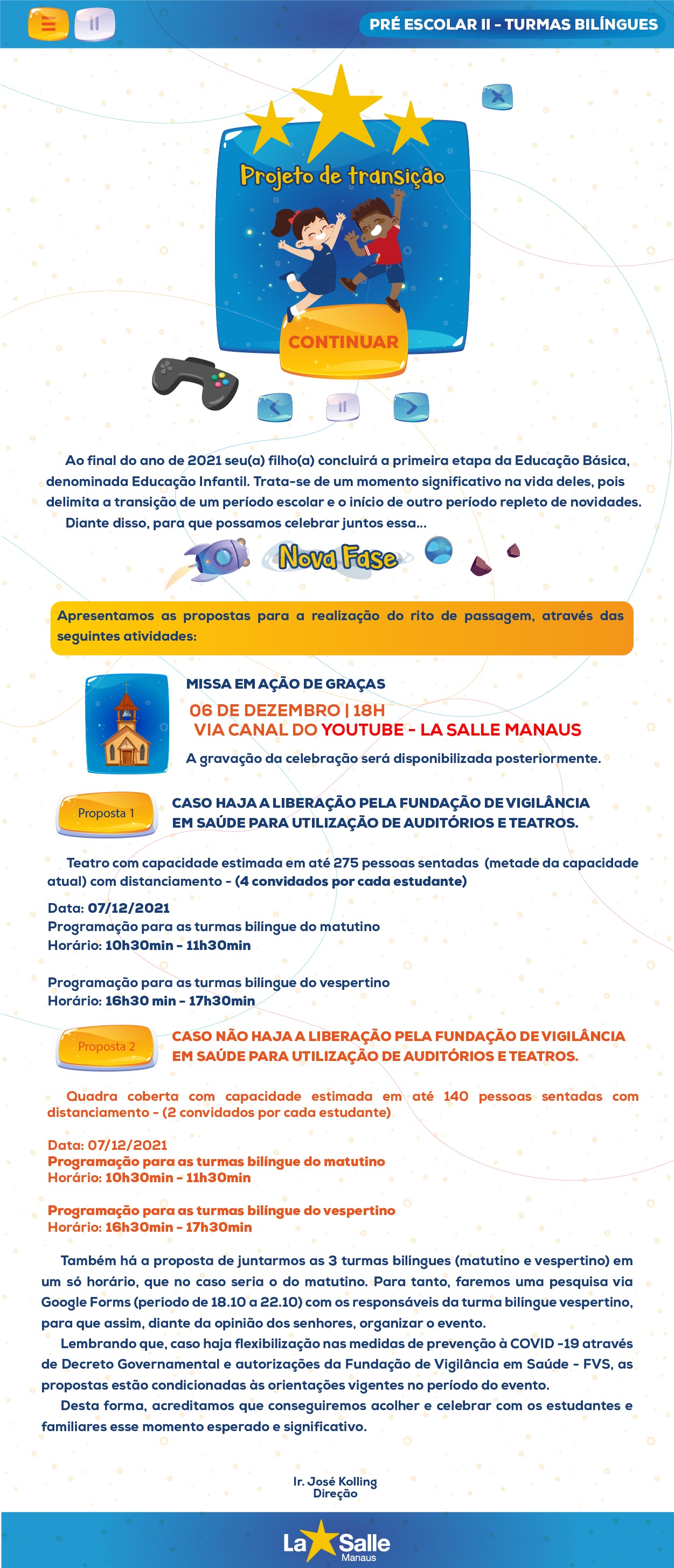 Projeto de Transição - Pré-escolar II Bilíngue
